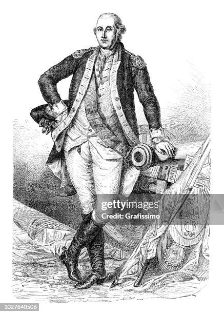 george washington us president portrait illsutartion - george washington stock illustrations
