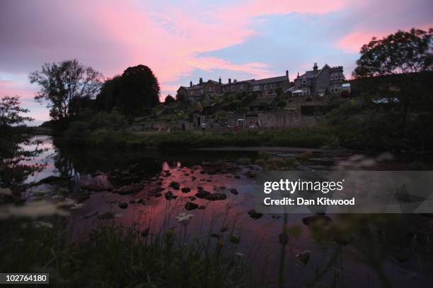 The sun sets on the village of Rothburyn as police negotiate with a man fitting the description of fugitive gunman Raoul Moat on July 9, 2010 in...