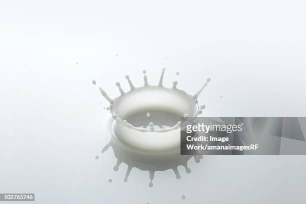 milk splash crown - couronne d'eau photos et images de collection