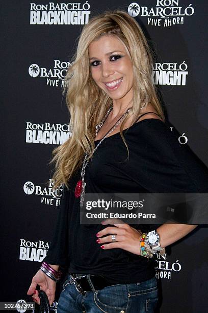Singer Natalia attends Ron Barcelo black night photocall at Palacio de los Deportes on July 9, 2010 in Madrid, Spain.