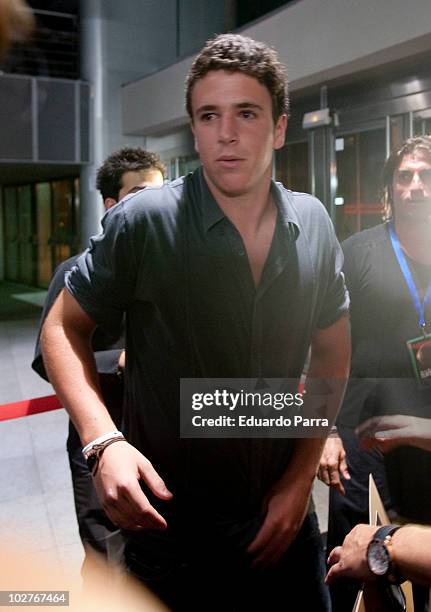 Alejandro Lecquio Jr attends Ron Barcelo black night photocall at Palacio de los Deportes on July 9, 2010 in Madrid, Spain.