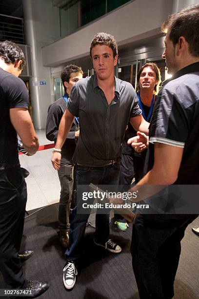 Alejandro Lecquio Jr attends Ron Barcelo black night photocall at Palacio de los Deportes on July 9, 2010 in Madrid, Spain.