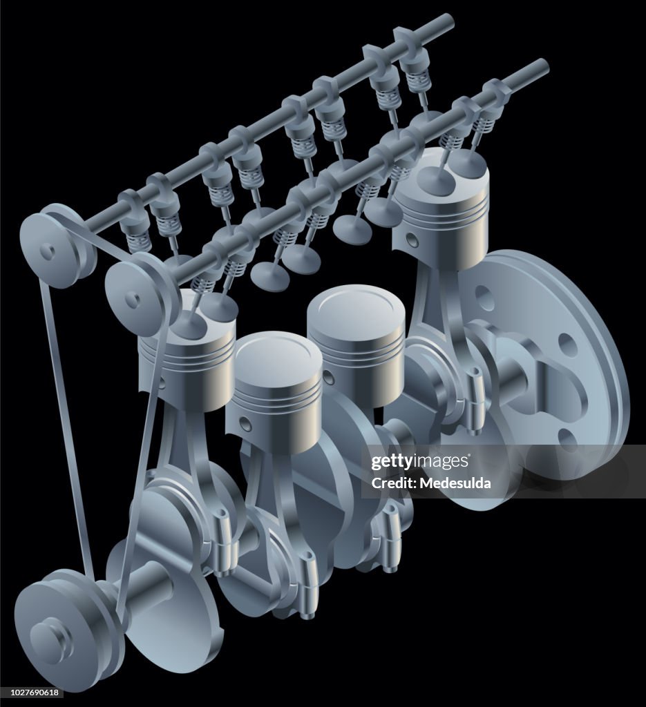 Engine Motor Isometric