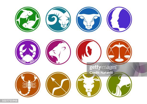 illustrazioni stock, clip art, cartoni animati e icone di tendenza di segni zodiacali - toro segno zodiacale