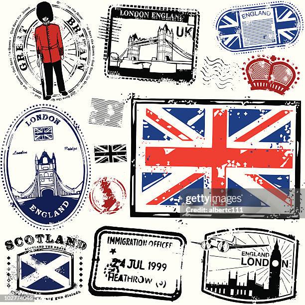 long live londinium - british stamp stock illustrations