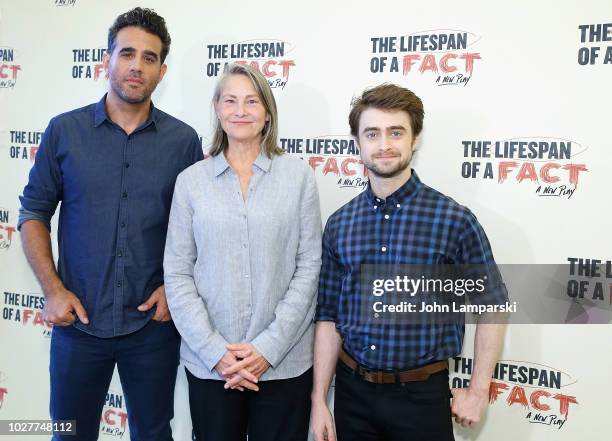 Bobby Cannavale, Cherry Jones and Daniel Radcliffe attend "The Lifespan Of A Fact" meet & greet at The New 42nd Street Studios on September 6, 2018...
