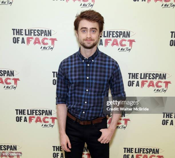 Daniel Radcliffe attends the cast photo call for 'The Lifespan of a Fact' at the New 42nd Street Studios on September 6, 2018 in New York City.
