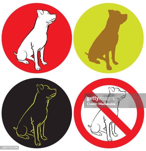 dog rottweiler vector sign symbol - bark isolated stock illustrations