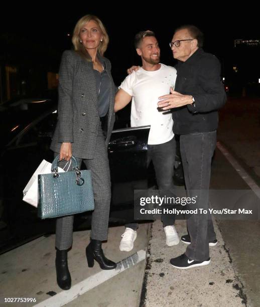 Shawn King , Lance Bass and Larry King are seen on September 5, 2018 in Los Angeles, CA.