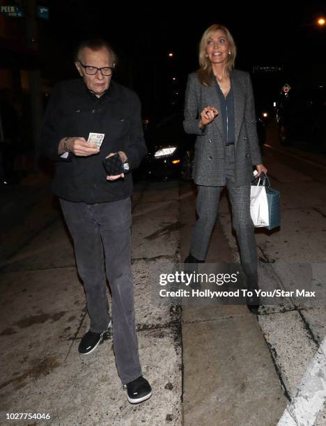 Larry King and Shawn King are seen on September 5, 2018 in Los Angeles, CA.