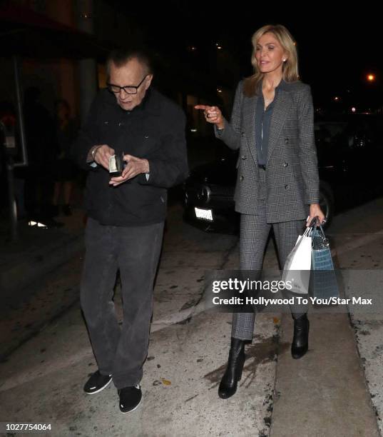 Larry King and Shawn King are seen on September 5, 2018 in Los Angeles, CA.