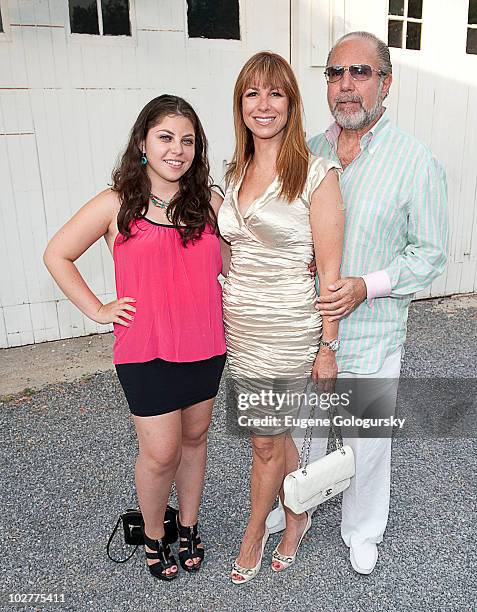 Allyson Shapiro Zarin, Jill Zarin and Bobby Zarin attend the Hamptons magazine cover party at Savanna's on July 9, 2010 in Southampton, New York.