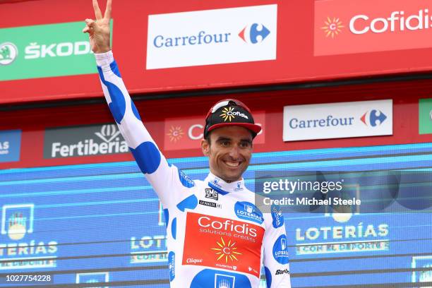 Podium / Luis Angel Mate of Spain and Team Cofidis Polka Dot Mountain Jersey / Celebration / during the 73rd Tour of Spain 2018, Stage 12 a 181,1km...