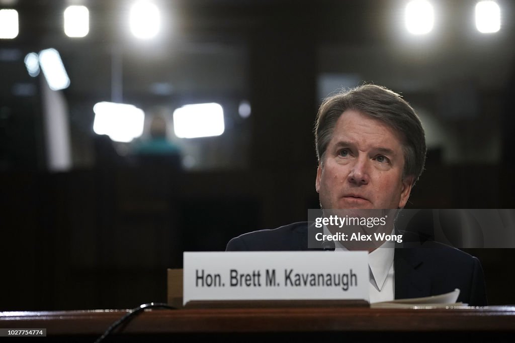 Supreme Court nominee Judge Brett Kavanaugh testifies before the