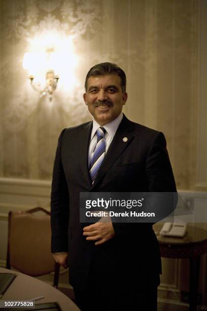 Deputy Prime Minister and Minister of Foreign Affairs for Turkey Abdullah Gul poses for a portrait shoot in Paris, France.