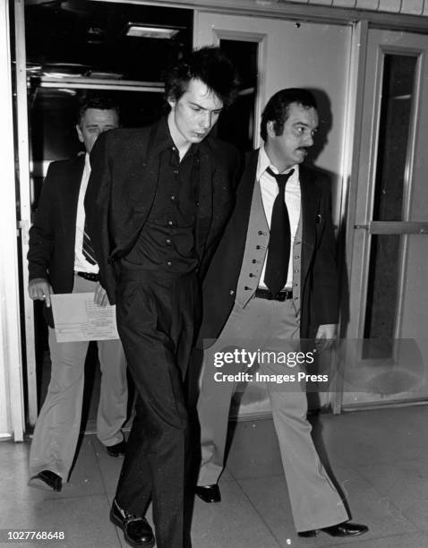 Sid Vicious Arrest for Spungen murder circa 1978 in New York.