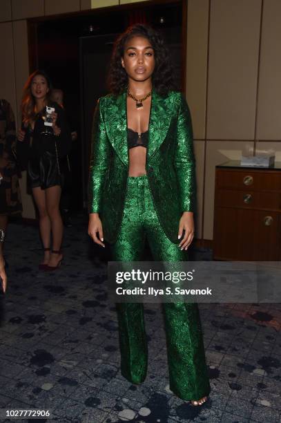 Lori Harvey attends as E!, ELLE & IMG celebrate the Kick-Off To NYFW: The Shows at The Pool on September 5, 2018 in New York City.