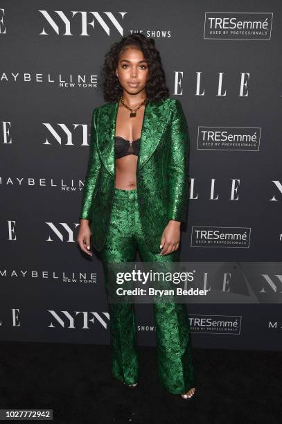 Lori Harvey attends as E!, ELLE & IMG celebrate the Kick-Off To NYFW: The Shows at The Pool on September 5, 2018 in New York City.