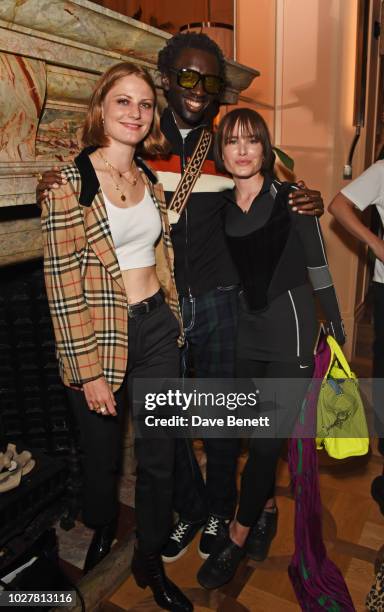 Christabel MacGreevy, Wilson Oryema and Julia Hobbs attend the Eytys Flagship Store launch dinner at Neptune at The Principal on September 6, 2018 in...