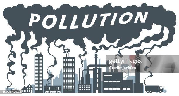 pollution sources - air pollution stock illustrations
