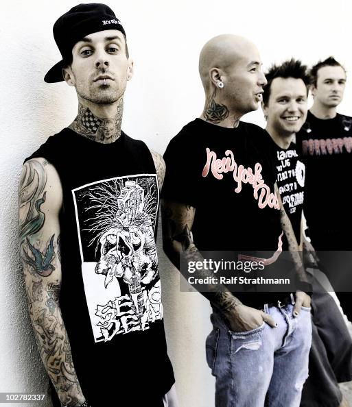 B44 Singer/group Members of the band +44 pose for a portrait shoot for Alternative ...