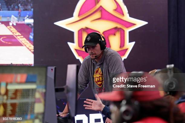 Coach Anthony Muraco of Cavs Legion Gaming Club stares on during the game against Knicks Gaming during the Semifinals of the NBA 2K League Playoffs...