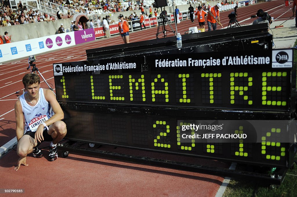 French athlete Christophe Lemaitre poses