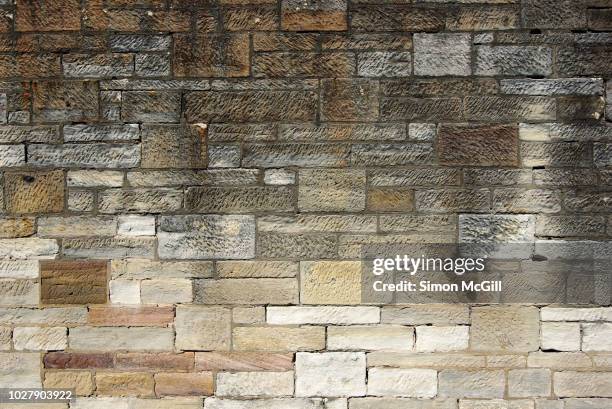 late 19th century sandstone surrounding wall - sand stone wall stock pictures, royalty-free photos & images