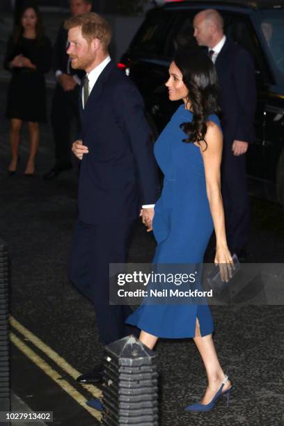 Meghan, Duchess of Sussex and Prince Harry, Duke of Sussex attend the "100 days of peace" concert to commemorate the centenary of the end of the...