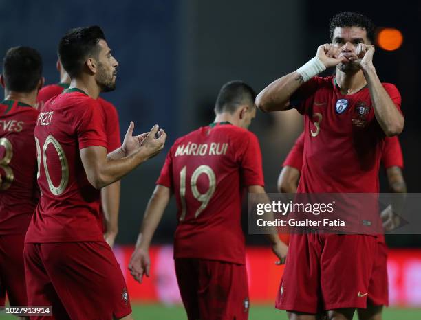 September 6: Pepe of Portugal and Besiktas celebrates after scoring a goal during the International Friendly match between Portugal and Croatia at...