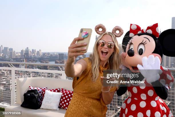 Molly Sims and Minnie Mouse attend the #MinnieStyle Suite celbrating Minnie Mouse's 90th Anniversary at Nomo Soho Hotel on September 6, 2018 in New...