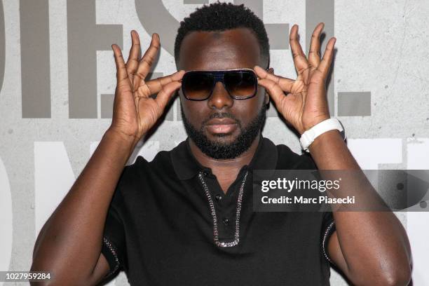 Singer Gandhi Djuna a.k.a. Maitre Gims attends the 'Diesel Only the Brave Street' launch party at Palais De Tokyo on September 6, 2018 in Paris,...