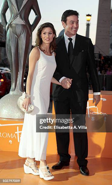 Daniel McVicar and wife Virginia arrive at the Roma Fiction Fest 2010 Ceremony Awards at Auditorium Conciliazione on July 10, 2010 in Rome, Italy.