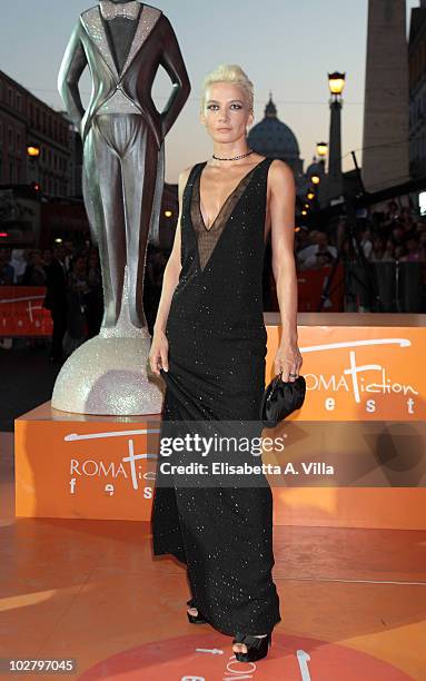 Giovanna Di Rauso arrives at the Roma Fiction Fest 2010 Ceremony Awards at Auditorium Conciliazione on July 10, 2010 in Rome, Italy.