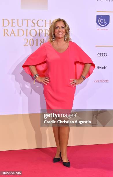 Bettina Tietjen attends the Deutscher Radiopreis at Schuppen 52 on September 6, 2018 in Hamburg, Germany.