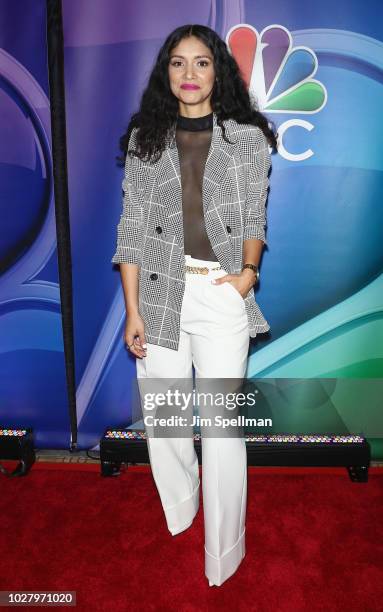 Actress Miranda Rae Mayo attends the NBC Fall New York Junket at Four Seasons Hotel New York on September 6, 2018 in New York City.