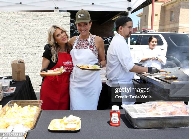 Ellen K and Amy Aquino attend the 24th Annual Police and Firefighter Appreciation Day on September 6, 2018 in Hollywood, California.