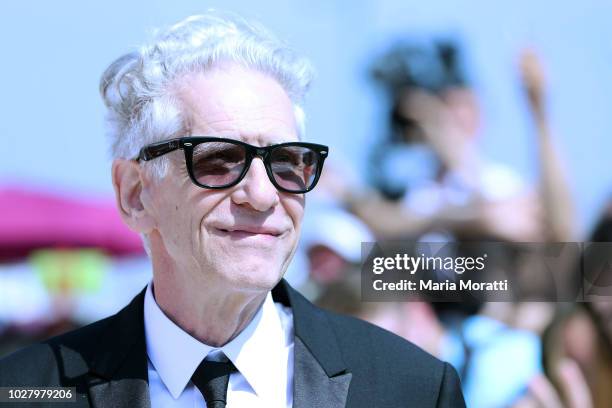 David Cronenberg walks the red carpet ahead of the "M Butterfly" screening and Lifetime Achievement Award Ceremony during the 75th Venice Film...