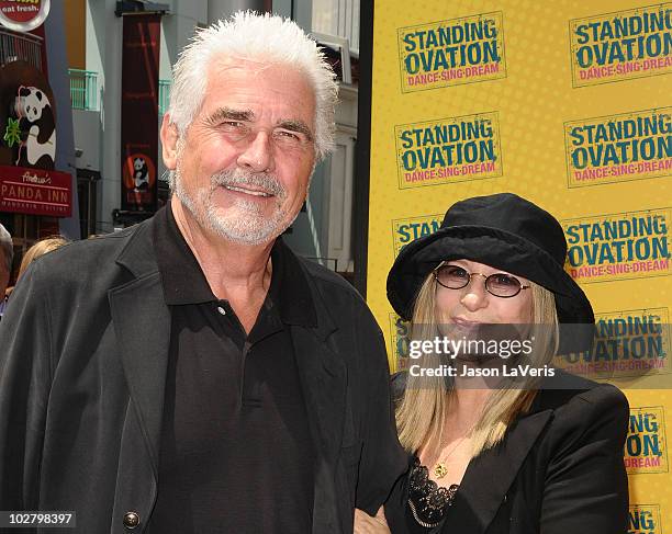 Producer James Brolin and singer Barbra Streisand attend the premiere of "Standing Ovation" at Universal CityWalk on July 10, 2010 in Universal City,...