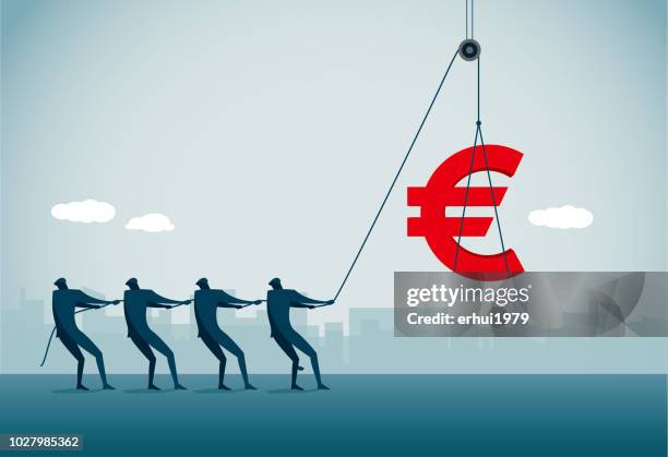 teamwork - guy getting pulled over stock illustrations