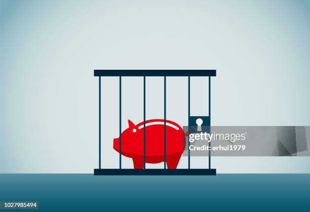debt - birdcage stock illustrations