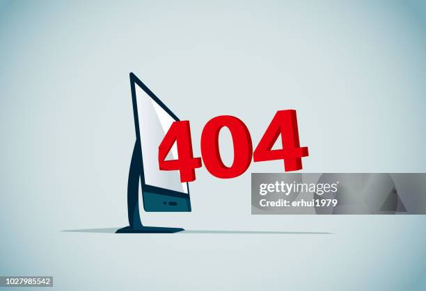 not found - error message - looking the wrong way stock illustrations