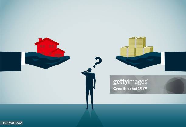 exchanging - asking money stock illustrations