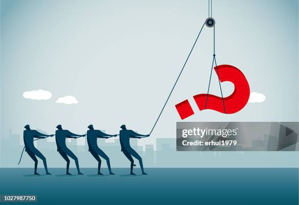 teamwork - to pull together stock illustrations