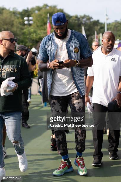 LeBron James is seen on the street attending John Elliott during New York Fashion Week SS19 on September 6, 2018 in New York City.