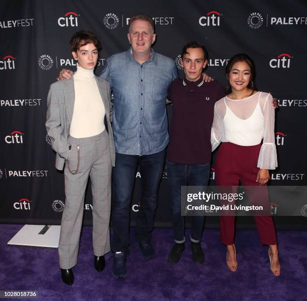 Brigette Lundy-Paine, Michael Rapaport, Keir Gilchrist and Amy Okuda from Netflix's "Atypical" attend The Paley Center for Media's 2018 PaleyFest...