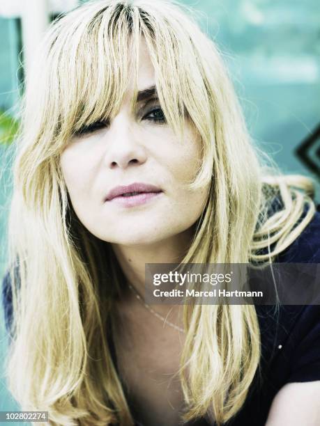 Actress Emmanuelle Seigner poses for a portrait shoot in Cannes, France.