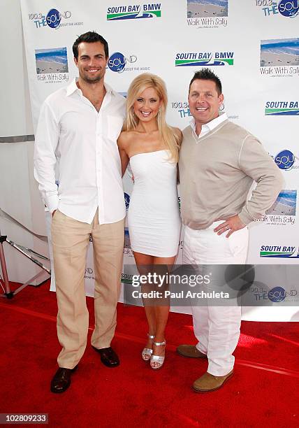 Scott Elrod, Mary Beth McDade & Nick Arquette arrive at the "Walk With Sally" fundraiser at Southbay BMW on July 10, 2010 in Torrance, California.