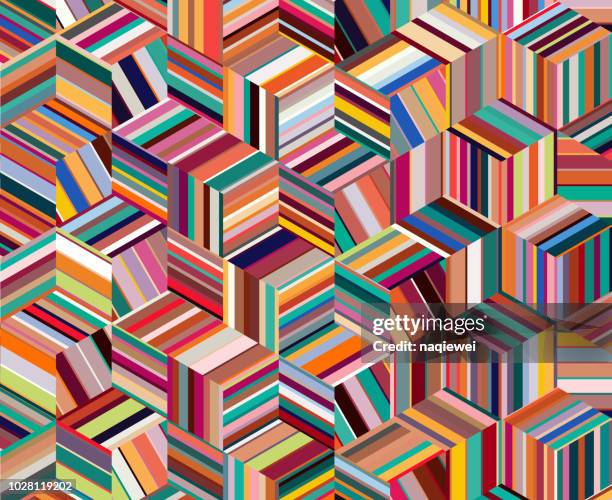 abstract backgrounds - multi coloured stripes stock illustrations