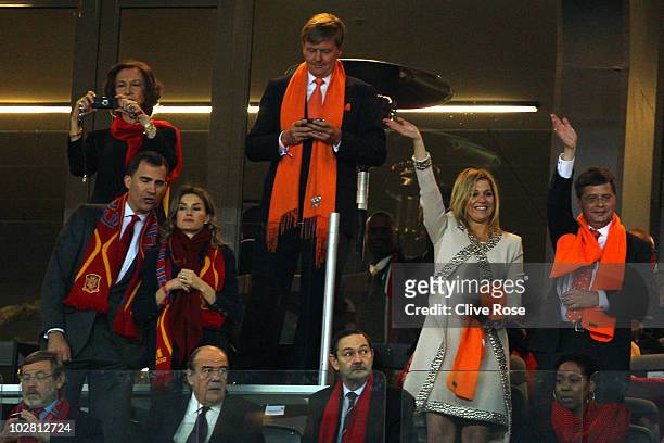 Queen Sofia of Spain and Crown Prince Willem Alexander of the Netherlands, Felipe, Prince of Asturias, Letizia, Princess of Asturias, Crown Princess...